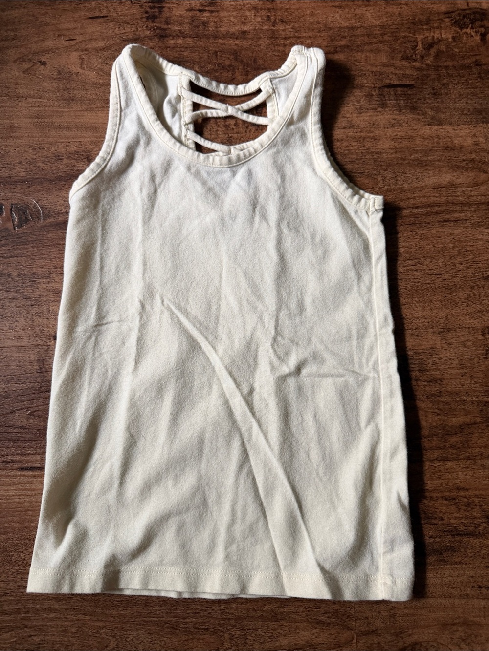 Old Navy Cream Girls Strappy Back Tank Top
